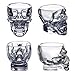 EASYTAR Crystal 3D Skull Pirate Shot Glass Drink Cocktail Beer Cup Set Of 2