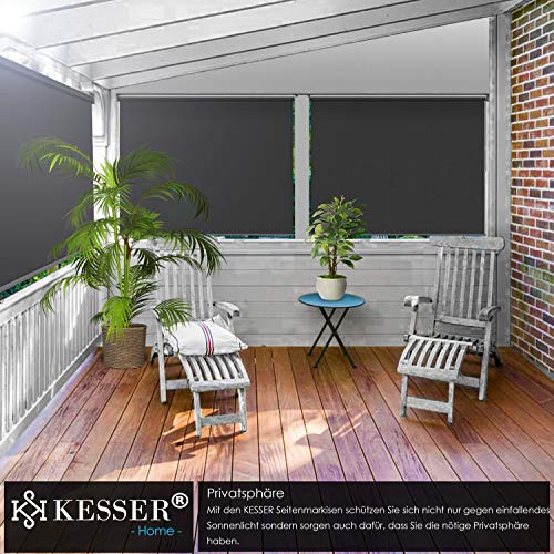 KESSER® Senkrechtmarkise Vertikalmarkise Balkonmarkise 160 x 240 cm Sichtschutz Sonnenschutz Seitenrollo Beschattung… – Bild 8