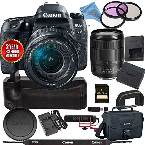 Canon EOS 77D DSLR Camera 18-135mm USM Lens 1892C002 USA Bundle