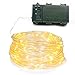 Lalapao Christmas Rope Lights 120 LED Battery Operated Fairy String Lights Waterproof Outdoor lights decorations Timer Decor for Indoor Garden Patio Lawn Holiday Bedroom Wedding Party (Warm White)
