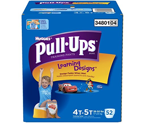 Huggies Pull-Ups Learning Designs Training Pants for Boys, Giga Pack, Size 4T-5T, 52 Count