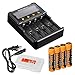 Bundle: Fenix ARE-C2 Plus (ARE-C2+) Four Channel Digital Multi Charger with 4x 3500mAh 18650 Batteries Pack & Lumentac Battery Organizer for Fenix PD35 FD30 FD41 TK15 TK35 TK75 LD75C