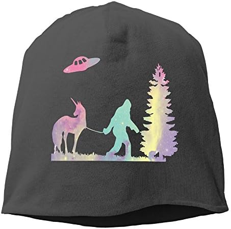 Funny Bigfoot Unicorn UFO Women/Men Wool Hat Soft Stretch Beanies Skull Cap Unisex