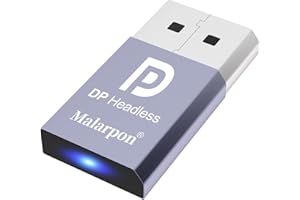 Malarpon DispalyPort Headless Ghost Display Emulator with Blue Light for PC 4K DP Dummy Plug (fit Headless 1080@60Hz-3840x216