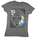 Alice In Wonderland Stay Weird Juniors T-shirt