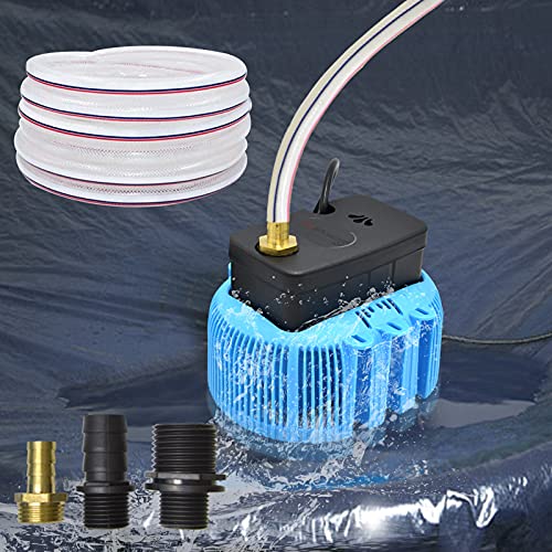 SurmountWay Pool Cover Pump Above Ground，850 GPH, 3 Adapters Swimming