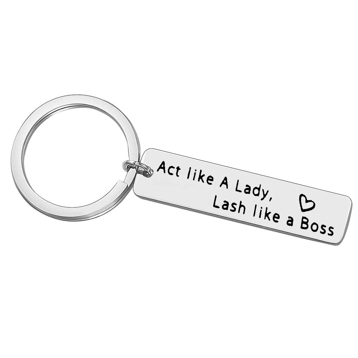 Baixian Makeup Keyring Lash Artist Gift Act Like A Lady Lash Like A Boss Lash Boss Keychain Beautician Gift Cosmetologist Gifts Make Up Artist Keyring Christmas Birthday Gifts for Women Girls