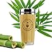 Morning Wood Premium Bamboo Travel Coffee Mug, Coffee Cup Thermos with QuickSeal Lid, Stainless Steel Insulated Tumbler 16oz.