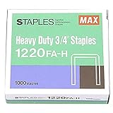 Max Heavy Duty Staples 3/4 Inch 1220FA-H - Box of 1000 Staples