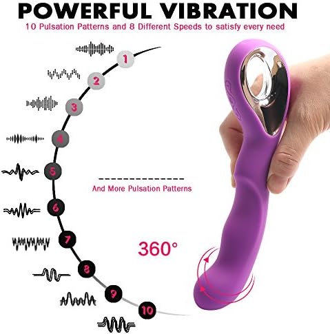 Wireless Wand Massager Waterproof Handheld Electric Massager with 25 Vibration Patterns for Back Neck Shoulder Massage and Relieve Stress &amp; Sports Recovery