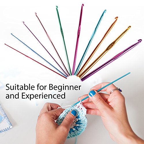 4 Pococina+Aluminum+Crochet+Knitting+Needles