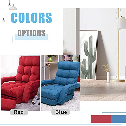 Merax Lazy Chaise Lounger Floor Sofa Gaming Chair Folding Adjustable