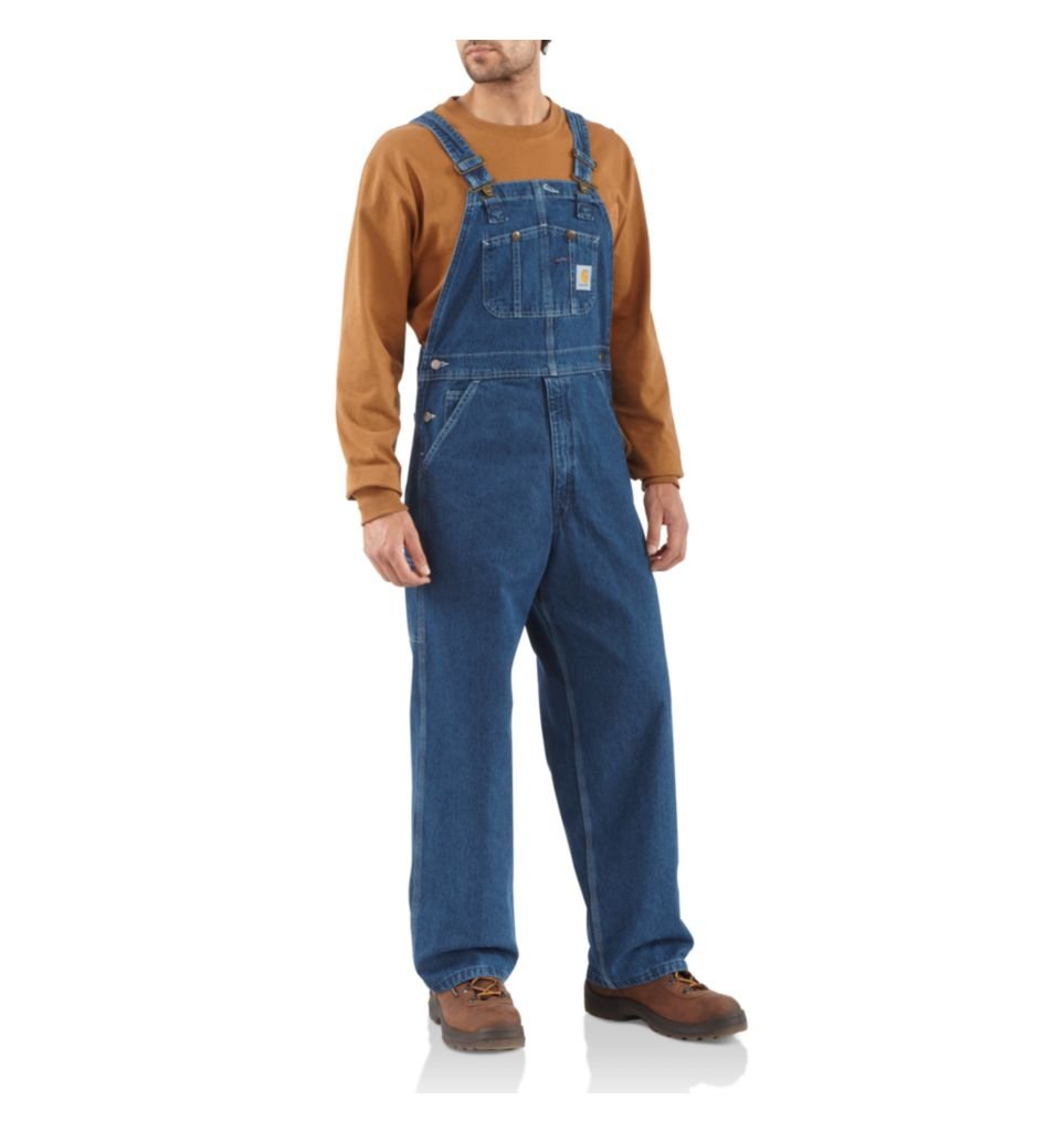 Carhartt .R07.DST.S463 Washed Denim Bib Overall, W44/L32, Dark stone