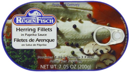 RügenFisch Herring Fillets in Paprika Sauce, 7.05 Ounce
