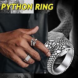 Bestyle Cool Stainless Steel Snake Ring for Women