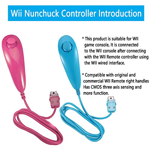 image for Lactivx Nunchuck and Wii Remote Controller Compatible with Nintendo Wi