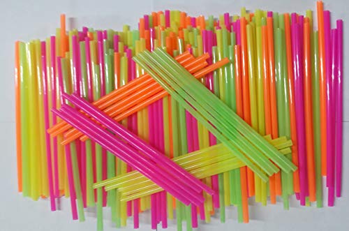 Wow Plastic Neon Disposable Plastic Drinking Straws - 250 count - //coolthings.us