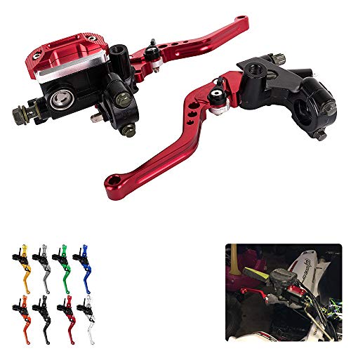 22mm Motorcycle Brake Pump Handles Hydraulic Cylinder Master Reservoir Lever Kit For Honda For Yamaha Scooter Sport Bike (Red) - Thumbnail 5