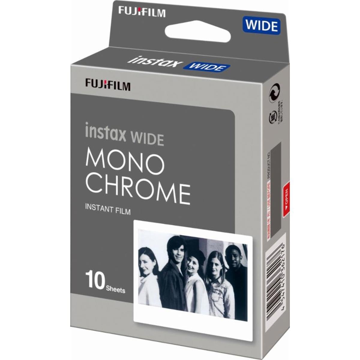 instax WIDE instant Film Monochrome, 10 shot pack, suitable for all instax WIDE cameras and printers