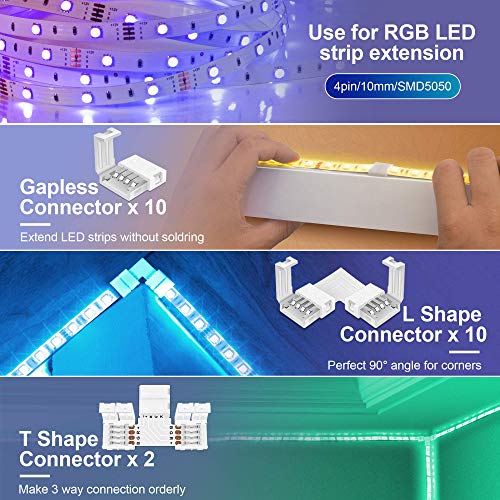 LED Strip Light Connectors Kit, LED Strip Connector Adapter Kit for
