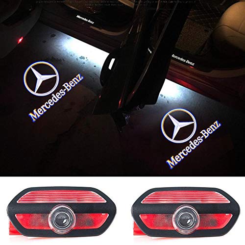 2 pcs Door LOGO projector Car Courtesy LED Light with Pattern Shadow Welcome Lamp for Mercedes-Benz W222 S-Class 2014-2018