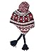 Home Prefer Baby Toddlers Winter Hats Earflaps Sherpa Hat Peruvian Soft Knitted Hat for Christmas Red M