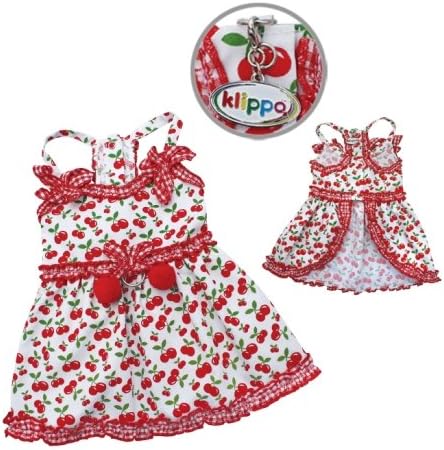 Klippo Pet KDR055LZ Sweet Cherries Sun Dress With D-Ring - Large