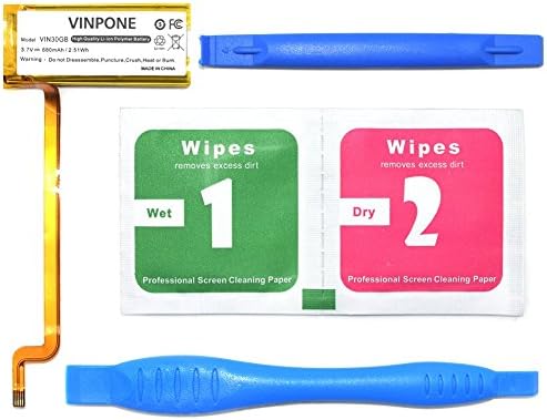 Replacement Battery for Apple iPod Video Li-Polymer Rechargeable Battery with Opening Tool Kit (30GB Battery)