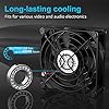 ELUTENG-80mm-Fan-with-LMH-3-Level-Speed-Switch-Metal-AC-Adapter-Fan-Cooling-Radiator-2900-RPM-Portable-AC-Adapter-Powered-Desktop-Fan-for-LaptopTV-BoxAV-cabintPS4-Black ELUTENG 80mm Fan with L/M/H 3 Level Speed Switch Metal AC Adapter Fan Cooling Radiator 2900 RPM Portable AC Adapter…