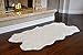Nouvelle Legende® Faux Fur Sheepskin Rug Soft and Stylish Luxury Quattro (34 in. X 67 in.) - White