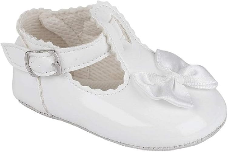 white patent baby girl shoes