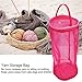 Hilitand Mesh Bag Lightweight Portable Yarn Wool Bag Knitting Crochet Thread Storage Organizer Tote,12.2X5.3inch/5.1X5.1inch(Red L)