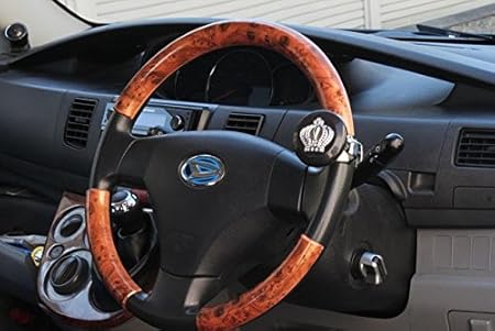Amazon ノーブランド品 運転が楽々 ハンドルスピンナーtype4王冠マークタイプ クラウン 車 バイク 車 バイク