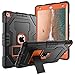 iPad 9.7 2018 Case,iPad 2017 9.7 Case,Digital Hutty 3 in 1 Shockproof Heavy Duty Full-body Protective Cover with Kickstand for Apple New iPad 9.7 Inch 2017/2018 Release Black Orange