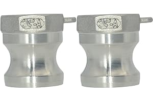 VARMHUS Female Pipe Threads x 3/4" Type A Trash Pump Adapter Male Camlock,Type A Cam and Groove Hose Fitting,Stainless Steel 316