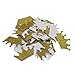 Mybbshower Glitter Gold Tiara Stickers Princess Birthday Party Envelope Sealing Stickers Crown Nursery1 4/5 Inch Pack of 100
