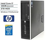 HP Elite 8200 SFF Desktop Computer (Intel Quad Core i7-2600 Up to 3.8GHz, 2TB SATA Hard Drive, 16GB Memory, DVDRW, Windows 7 Professional) (Certified Refurbished)