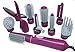 LOHOME Professional Multi-function 10 in 1 Hair Care Styling Tools Electric Hair Comb Sticks Hair Curlers Hair Salon Dryer Hair Straight Volume Dual-use Hair Tools (Rosered.)thumb 2