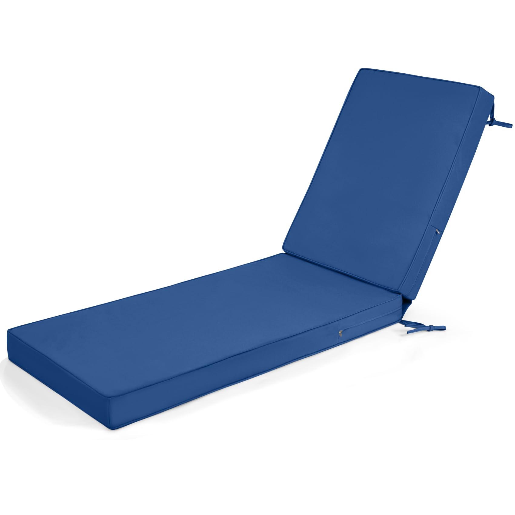 mudilun Lounge Chair Cushion Water Proof Outdoor Lounge Chair Cushions with Ties Non-Slip Chaise Lounge Cushion Removable Patio Seat Cushions for Garden Pool Beach Lounge