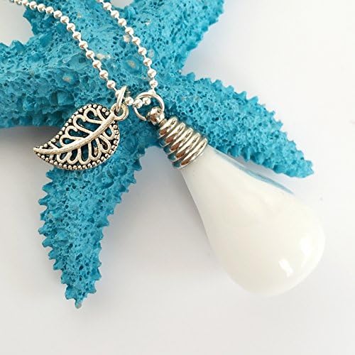 POLPEP Neonatal Breast self Necklace Pendant Ball DIY Baby Lanugo Commemorative Collection Souvenirs (Breast Milk Falling - Drop - Silver Leaf Section