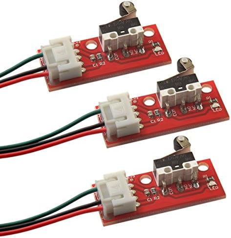 3 PCS Mechanical End Stop with Wiring for CNC Machine or RepRap 3D printer, compatible with RAMPS