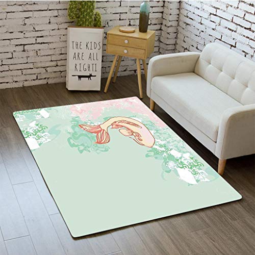 3D printing Japanese Koi Longfin Gurnard Fish Swimming Pale Complex Customized Sea Backdrop Image Light bathroom carpet flannel foam shower mat absorbent living room kitchen door carpet floor mat