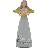 You are Blessed Star Lilac Purple 6 inch Resin Stone Collectible Angel Figurine