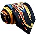 Shlax & Wing Mens Ties Neckties Pattern Black Yellow Blue 100% Silk Jacquard Woven Handmade