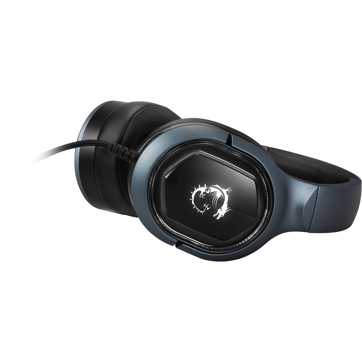 MSI Immerse GH50 Wired Gaming Headset, 7.1 Surround Sound, Foldable Metal Headband, RGB Mystic Light, Carrying Pouch Included, PC/Mac