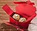 Doris Home 100 Pack Red Laser Cut Wedding Party Favor, Wedding Gift Bags Chocolate Candy and Gift Boxes with Ribbons for Baby Shower, Bridal Shower, Christmas,Company Party,Birthday, Festival Favors