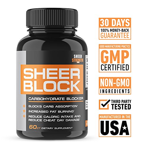 Extra Strength Carb Blocker – Healthy Weight Loss Support for Women and Men - White Kidney Bean and Green Tea Extract – Premium Non-GMO Diet Pills - 60ct - Block 2.0 from Sheer Strength Labs - Thumbnail 3