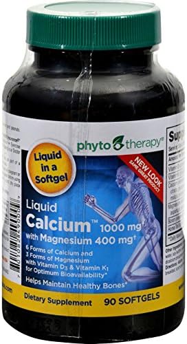 2Pack! Phyto-Therapy Liquid Calcium - 1000 mg - 90 Softgels