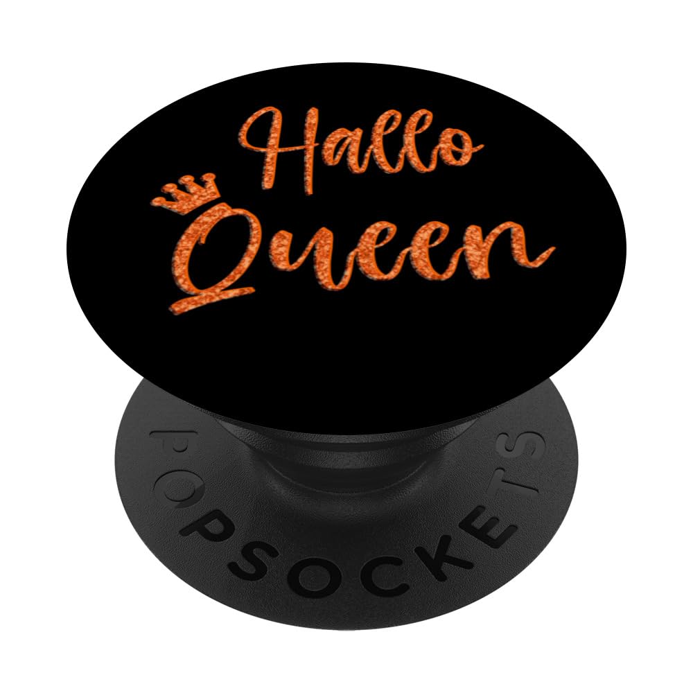 Hallo Queen Womens Halloween Witch Top PopSockets Swappable PopGrip