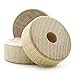 1 inch x 3/8 inch Flat Slab Wooden Toy Wheel, 1/4 inch Hole - Unfinished Blank | 50 Pack